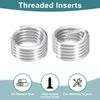 sourcing map 10Pcs Helical Threaded Inserts, M12-1.75x1D 304 Stainless Steel Threaded Socket, Thread Repair Insert for Plastic Wood Thread Repair