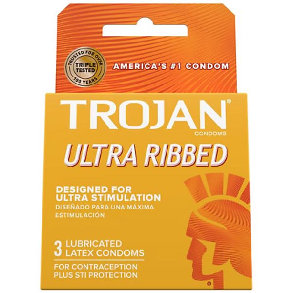 Trojan Premium Latex Condoms (Ultra Ribbed)-1PK