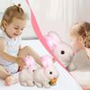 ZcrPrn Bunny Toy - Realistic Bunny With Carrot, Interactive Hopping Rabbit, 2 Pcs, Easter Gift