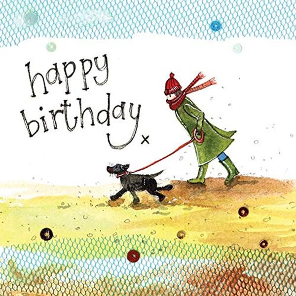 ALEX CLARK Happy Birthday Windy Weather Card