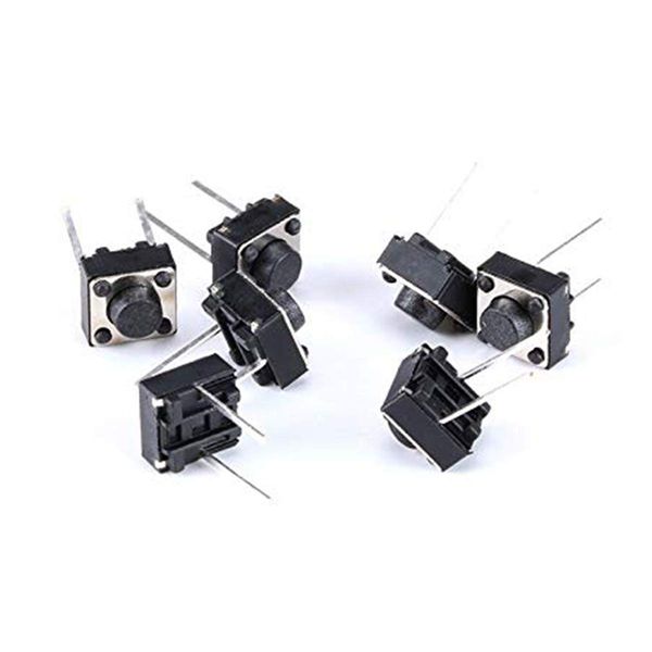 Youmile 100PACK Tact Button Schalter 2 Pin DIP 6x6x5mm PCB Momentary Tactile Tact Push Button Switch