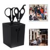 Professional Salon Scissors Holder Hairdressing Barber Combs Clamps Stand Container Scissors Storage Box Stylish Organizers (Color : Black)