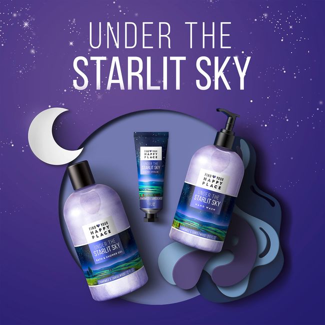 Find Your Happy Place Liquid Gel Hand Wash Under the Starlit Sky Chamomile And Sandalwood 9.5 fl oz