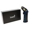 Scorch Torch CNC Machined 6.75" Tall Handheld Aluminum Flame Adjustable Butane Refillable Torch In Gift Box (Black #3)