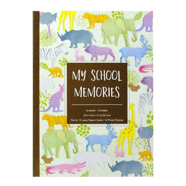 Store notifications from elementary school to high school; certificates and certificates! With space for photos (animal)/Deercars My School Memory - Original 1105-H03-010