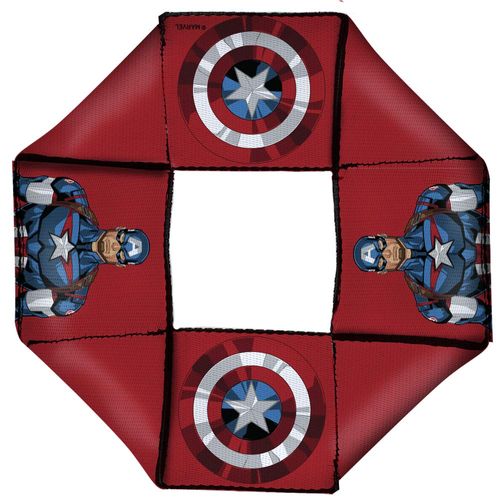 Buckle-Down Dog Toy Octagon Flyer Captain American Pose Shield Icon Red