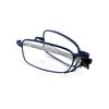 Foster Grant Gideon Rectangular Reading Glasses, Blue/Transparent, 64 mm, +1.50