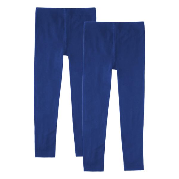 OCERA Pack of 2 Children's Thermal Leggings with Inner Fleece, blue