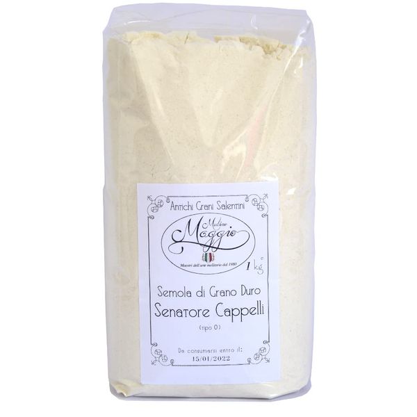 Semola Senatore Cappelli, Farina di Grano Duro, tipo 0, Macinata a Pietra, Antichi Grani Salentini