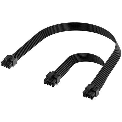 DALQUIS PCIE Splitter Cable for C-orsair, 18AWG ATX 8 Pin Male to Dual PCIe 8 Pin (6+2) Male Power Cable for C-orsair T-hermaltake A-RESGAME Power Supply (60cm+20cm)