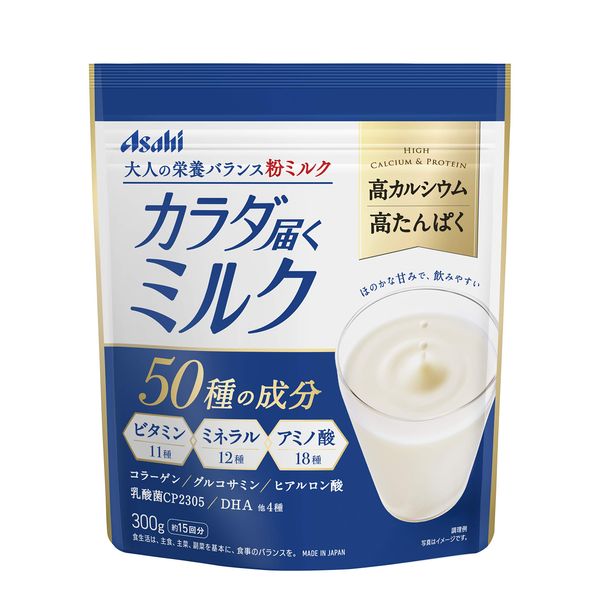 Asahi Group Food Powder, Milk That Reaches Body, 10.6 oz (300 g)