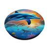 Ocean Splendor: Delfin & Korallenriff PopSockets mit austauschbarem PopGrip