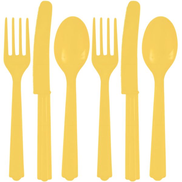 ASST PL CUTLERY - YELLOW SUNSH (12/96)