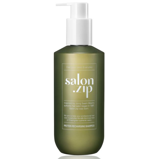 JUNG SAEM MOOL OFFICIAL Salon.ZIP Protein Recharging Shampoo, 14.1 oz (400 g) | Hair Protein, Damaged Hair, Damage Care, Thickening Shampoo for fine hair, Hair Care, Korean Shampoo