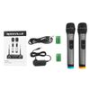 Rockville RWM72U Dual UHF Wireless Handheld Microphone System Digital Display