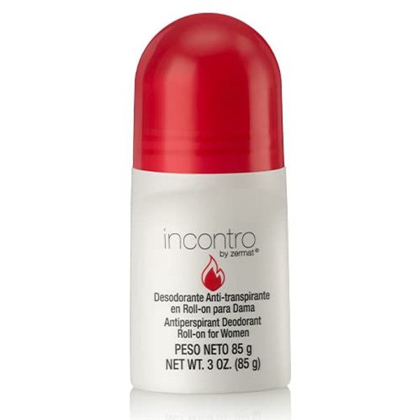 Zermat, Deodorant for Women, Incontro, Roll-On 24 h Antiperspirant, Warm and Floral Scent 3 Oz.