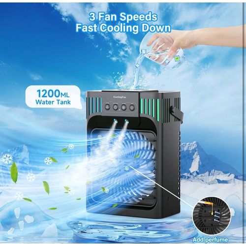 Portable air conditioner/air cooler fan with remote control