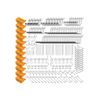 260 PCS Peg Board Kit Assortment Accessories Tool Metal Hook Pegboard Organizer