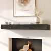 60X8X3 Fireplace Mantel - Handcrafted Hollow Rustic Solid Wood Wall Mounted Floa