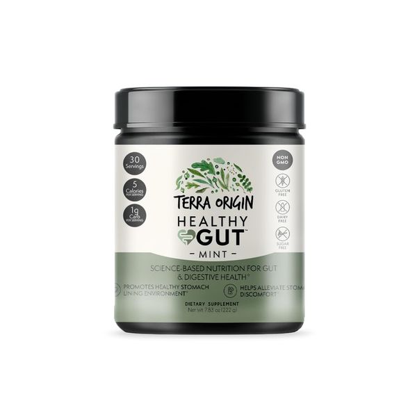 Healthy Gut Mint Flavor |30-Servings with L-Glutamine, Zinc, Glucosamine, Slippery Elm Bark, Marshmallow Root and more!