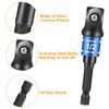 105 Degree Right Angle Drill Bit + 1/4" 3/8" 1/2" Hex Shank Socket Adapter Set