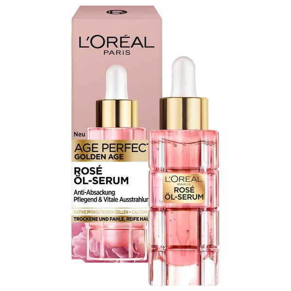 L'Oréal Paris Vitalisierendes Öl-Serum, Reichhaltige und hochwirksame Anti Aging Gesichtspflege, Für reife Haut, Age Perfect Golden Age, 1 x 30 ml, b3,vitamin