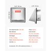 VEVOR 4 Inch External Extractor Wall Vent Cover Stainless Steel 1 Pack Silver