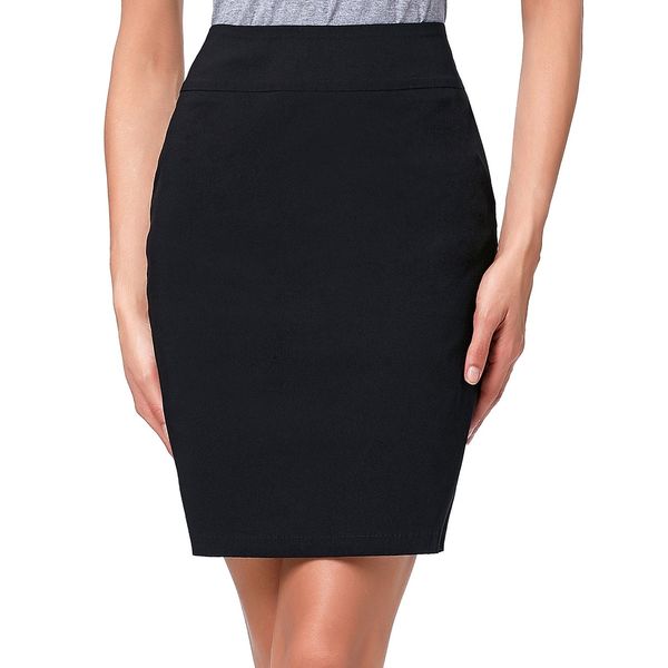 Kate Kasin Elastic Office Wear Above Knee Women Pencil Skirt Size S KK276-1