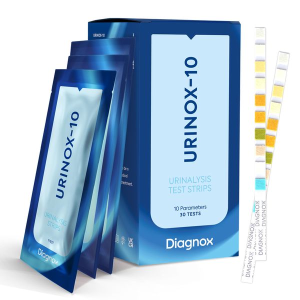 10 Parameter Urine Test Strips - Individually Packed & Clinical Grade Urine Dip Test Strips - Urine Infection Test Strips for Men & Women - at Home Urinalysis Sticks with Free Mobile App (30 Pack)