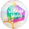Amscan Anagram 4176901 - Wedding Wishes Iridescent Round Foil Balloon - 18"