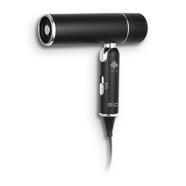 StyleCraft Ace Foldable Lightweight Hair Dryer with Powerful Motor with Diffuser and Concentrator Nozzle