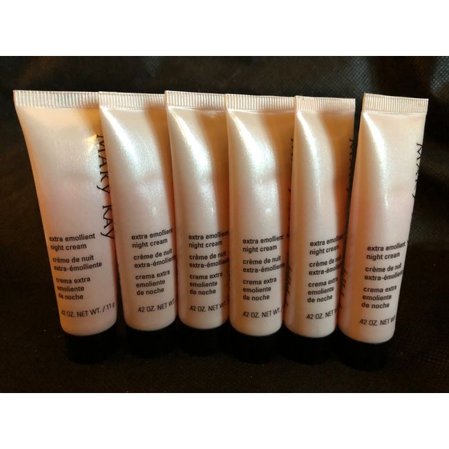 Mary Kay Extra Emollient Night Cream Travel Size/Purse Size Lot of 6 FRESH