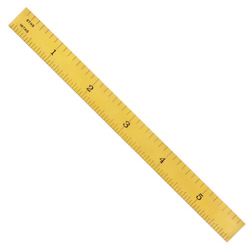 PEC Tools 6-inch Mechanic's Ruler, Flexible, Titanium Nitride Coating, Measurement Accuracy 1/32“, 1/64”, 1/8“, and 1/16” (4R), Suitable for Woodworking, Tradesmen & DIY, Made in USA