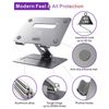 Adjustable MacBook Stand for Desk, Ergonomic Aluminum Laptop Riser with Heat-...