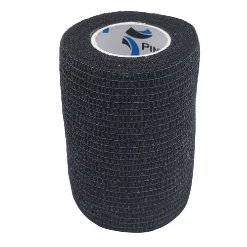 PintoMed – 6 X BLACK X 7.5CM X 4.5M - Cohesive Bandage Stretched, Self-adhesive Flexible Bandages, First Aid Sports Wrap Bandages Pack individually For Medical, Sports and Veterinary use.