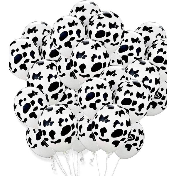 25 PCS Cow Balloons Funny Cow Print Balloons For Children's Party Western Cowboy Theme for Kids Birthday Party Favor Supplies Decorations