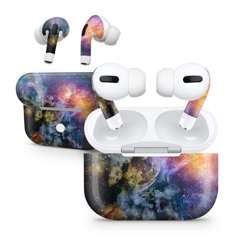 DesignSkinz - Compatible with AirPods Pro - Skin Decal Protective Scratch Resistant Vinyl Wrap - Rust and Bright Neon Colored Stary Sky