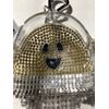 Bath & Body Works Bling Rhinestone Ghost Pocket *Bac Holder Silver Keychain NWT