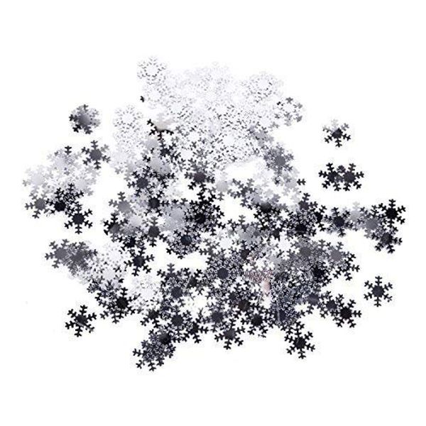 Robelli Christmas Metallic Shiny Multicolour Silver Snowflake Table Confetti (1)