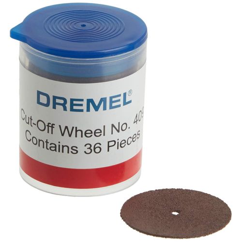 Dremel 409 Cut-off Wheel, 15/16 " (23.8 mm) diameter, .025” (0.6mm) disc thickness, Cutting Rotary Tool Accessory (36 Pieces), 0.25"