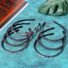 Nenjindz Skinny Headbands Thin Leather Covered Hairbands,Bohemian Plastic Hair Hoops Solid Simple Headbands for Women Girls(7 PCS)