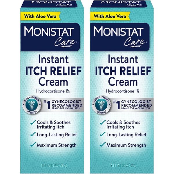 Monistat Itch Relief for Women, Max Strength Feminine Itch Care 1 oz, 2-Pack