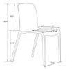 LeisureMod Murray Mid-Century Modern Dining Side Chair in Clear