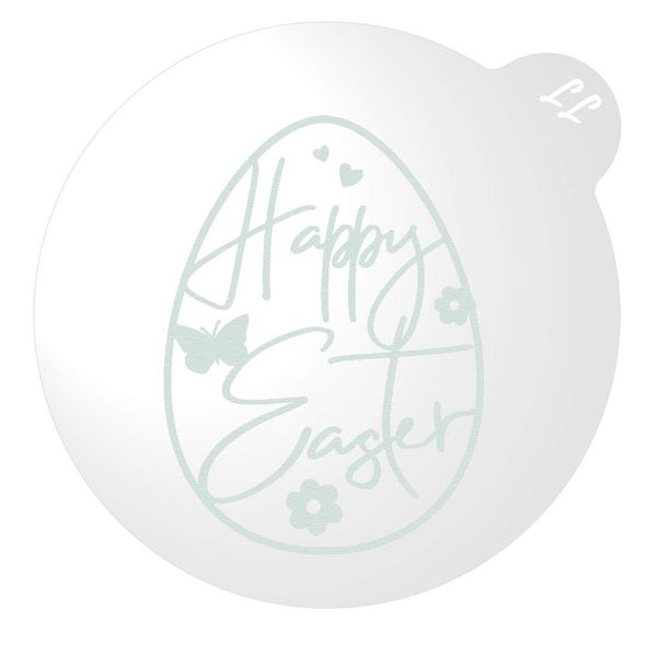 LissieLou Decorative Egg Cookie Embosser Happy Easter Icing Fondant Stamp - Clear