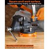 PONY 4" Heavy Duty Bench Vise 4400LBS Clamp Force 360° Rotatable Workbench Vises