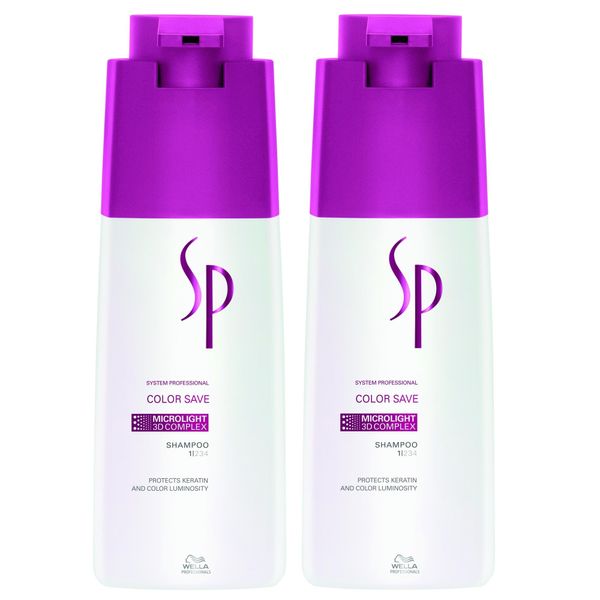 Wella SP System Professional Care Colour Save Shampoo 1000 ml Pack of 2