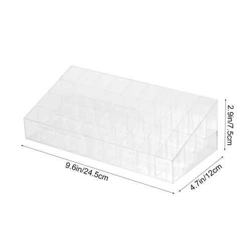PACKOVE Slot Clear Acrylic Lipstick Display Rack for Makeup Storage Durable Organizer for Countertop Dresser Transparent Cosmetic Holder for Women