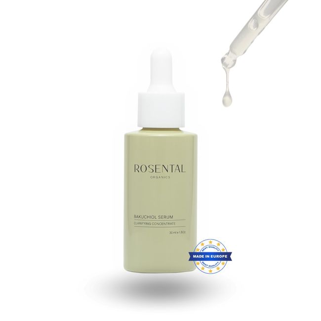 Rosental Organics Bakuchiol Serum (30ml) - Gesichtspflege gegen Unreinheiten & Akne - Anti-Aging Gesichtsserum - Klare Haut - Retinol Alternative - 100% Vegan & Naturkosmetik - Made in Österreich