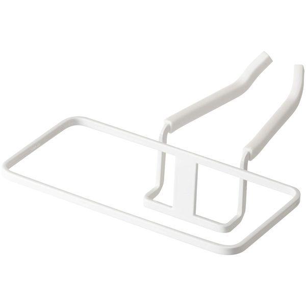 Yamazaki 4825 Plastic Bag Holder for Faucets, White, Approx. W 6.3 x D 7.7 x H 2.4 inches (16 x 19.5 x 6 cm), Tower, Triangle Corner, For Sinks, Trash Can