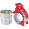Silent Clear Packing Tape Refillable Dispenser 1.88Inch x 55Yard (3 Roll Pack)